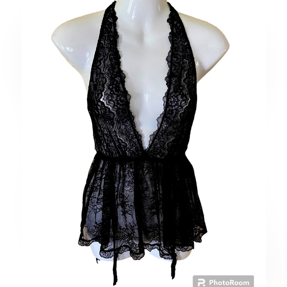 Victoria’s Secret Plunge Babydoll new no tag body corps size M in black